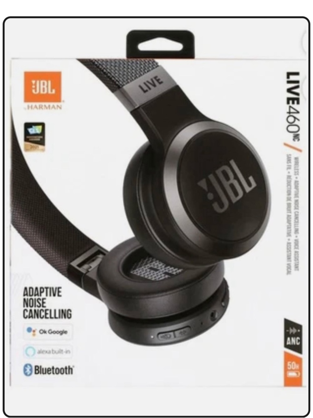 JBL Live 460NC Wireless Headphones — Black